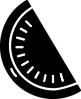 icône de glyphe de pastèque vecteur