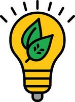 vert innovation ligne rempli icône vecteur