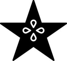 étoile fruit glyphe icône vecteur