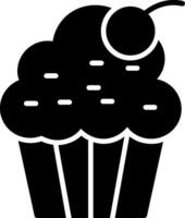 icône de glyphe de muffin vecteur