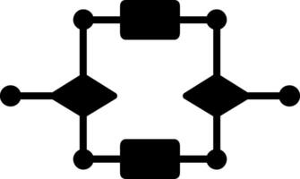 icône de glyphe d'algorithme vecteur
