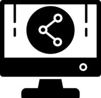 icône de glyphe de partage vecteur