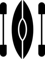 icône de glyphe de kayak vecteur