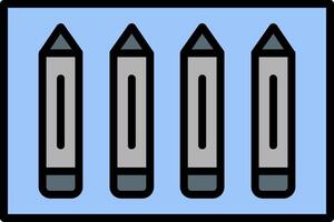 icône remplie de ligne de crayon vecteur