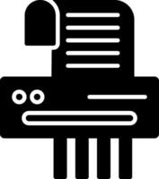 icône de glyphe de déchiqueteuse vecteur