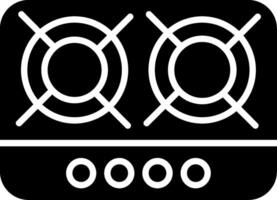 icône de glyphe de plaque de cuisson vecteur