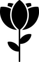 icône de glyphe de fleur vecteur