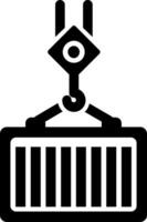 icône de glyphe de conteneur vecteur