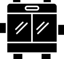 icône de glyphe de bus vecteur