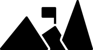 icône de glyphe de montagnes vecteur