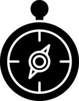 icône de glyphe de boussole vecteur