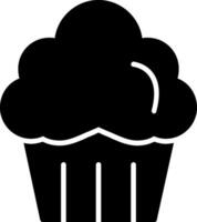 icône de glyphe de muffin vecteur