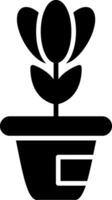 icône de glyphe de plante vecteur