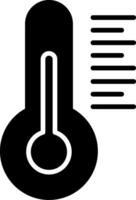 icône de glyphe de thermomètre vecteur