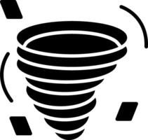 icône de glyphe de tornade vecteur