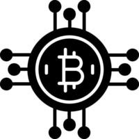 bitcoin bitcoin glyphe icône vecteur