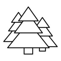 icône de sapin de Noël. arbre du nouvel an. icône de contour des vacances d'hiver vecteur