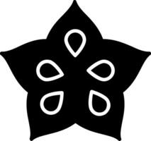 étoile fruit glyphe icône vecteur