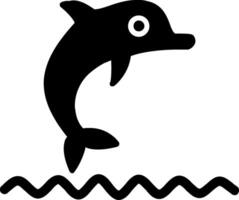 dauphin spectacle glyphe icône vecteur