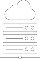 hébergement serveur ligne icône vecteur