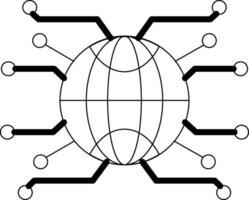 l'Internet navigateur ligne icône vecteur