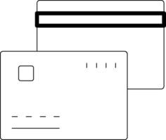 débit cartes ligne icône vecteur