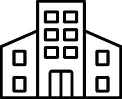 icône de ligne de bâtiments vecteur