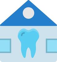icône plate de la clinique dentaire vecteur