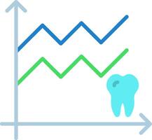 icône plate de statistiques vecteur