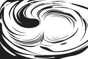une hypnotique danse, noir et blanc tourbillonne dans une fascinant contraste élevé symphonie vecteur