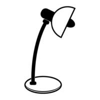 étude lampe icône illustration vecteur