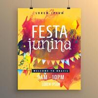 invitation modèle pour festa Junina Festival conception vecteur