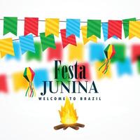 Brésil juin Festival de festa Junina fête vecteur
