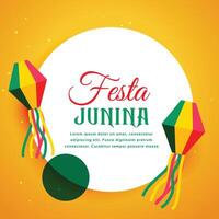 Brésil Festival de festa Junina affiche conception vecteur