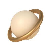 sphère à l'intérieur d'or 3d anneaux modèle. géométrique forme Saturne dans branché boho minimaliste conception. vecteur
