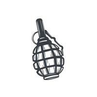 grenade sur illustration vectorielle blanc vecteur