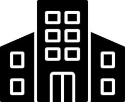 bâtiments glyphe icône vecteur