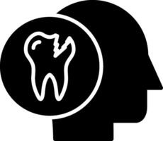 icône de glyphe de mal de dents vecteur