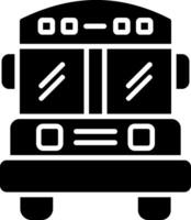icône de glyphe d'autobus scolaire vecteur