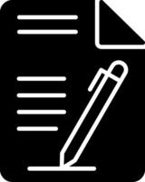 icône de glyphe de document vecteur