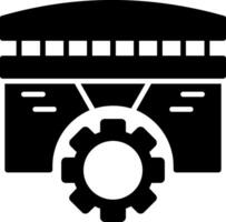 icône de glyphe de pont vecteur