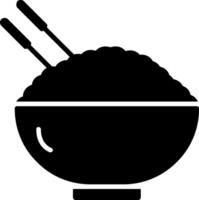 chinois nourriture glyphe icône vecteur