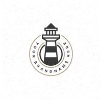 phare conception élément dans ancien style pour logotype vecteur