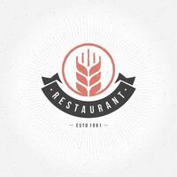 restaurant logo modèle. conception élément ancien style pour logotype vecteur
