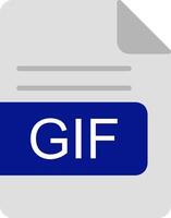 gif fichier format plat icône vecteur