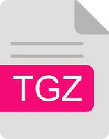 tgz fichier format plat icône vecteur