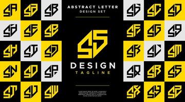 Facile affaires abstrait lettre s ss logo conception ensemble vecteur