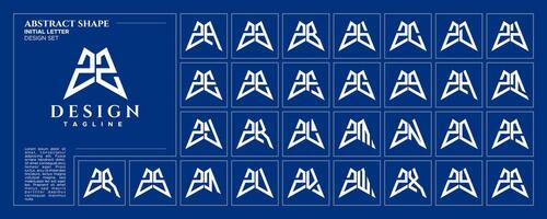 moderne abstrait initiale lettre z zz logo conception paquet vecteur