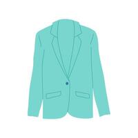 dessin animé vêtir femelle vert blazer. vecteur