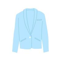 dessin animé vêtir femelle bleu blazer. vecteur